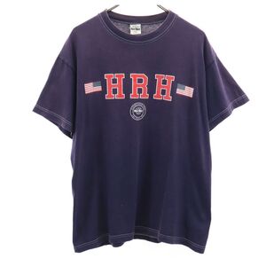 ハードロックホテル USA製 プリント 半袖 Tシャツ S/M ネイビー Hard Rock HOTEL メンズ