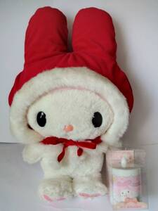 マイメロディ★赤ずきん　ぬいぐるみ　40cm　2012年刺繍入り★キャンドルライト　セット★クリスマス　Xmas　マイメロ　サンリオ