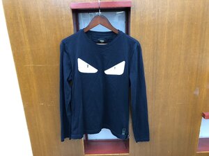 【FENDI】フェンディ　モンスター　メンズ　ロングスリーブカットソー　ブラックネイビー　46（Mサイズ）　SY02-F38