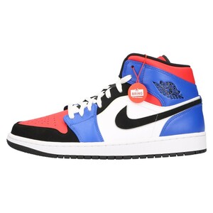 NIKE ナイキ AIR JORDAN 1 Mid Top 3 エアジョーダン1 ミッド トップ3 ハイカットスニーカー ホワイト/ブルー/レッド US12/30cm 554724-124