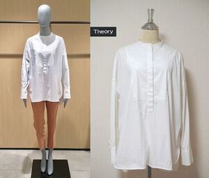 ●美品！Theory【セオリー】チュニックシャツ(WEAL TH/MODERN BIB TUNIC)(*^_^*)定価28,000円+税 MADE IN JAPAN(日本製)