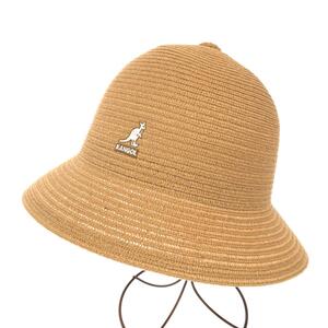 未使用品◆KANGOL カンゴール 麦わら 帽子 L◆ ブラウン 麻・ポリエステル カンゴール刺繍 レディース 帽子 ハット hat 服飾小物