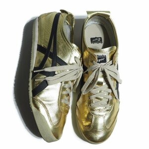 M8870R42　■ONITSUKA TIGER オニツカタイガー■　WEB限定 MEXICO 66 メキシコ66 スニーカー ゴールド ブラック US9.5/27.5cm thl7c2