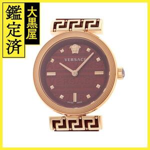 VERSACE ヴェルサーチ ミアンダー VELW01222 GP/レザー クォーツ 【460】2146000401213