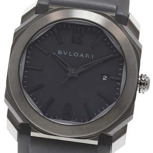 ブルガリ BVLGARI BGO41BBSVD/N オクト ウルトラネロ デイト 裏スケルトン メンズ 箱・保証書付き_860830