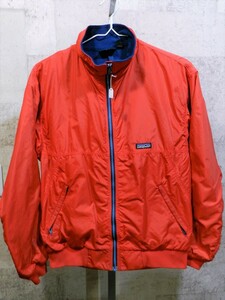 USA製 パタゴニア 89年 シェルドシンチラジャケット 赤紺 M ヴィンテージ PATAGONIA