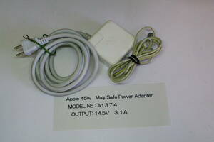 Apple 純正ACアダプタ 45W MagSafe Power Adaptor A1374　■JHC5