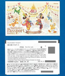 ☆I　東京ディズニーランド/東京ディズニーシー パスポート 2枚セット 2025.1.31迄 普通郵便無料 オリエンタルランド株主優待