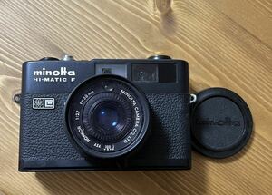 【ジャンク】minolta HI-MATIC F フィルムカメラ ブラック レトロカメラ ヴィンテージ