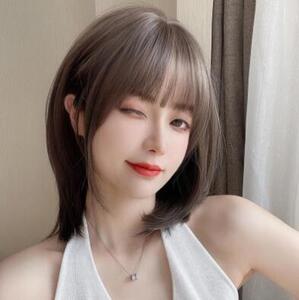 ヘアアクセサリー ウィッグ レディース フルウィッグ ディアム女性 かつら つけ毛ボブウィッグ自然高温耐熱ヘアウィッグ ゆるふわ 小顔効果