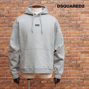 秋冬/DSQUARED2/XSサイズ/パーカー S74GU0568 スウェット伸縮 立体ロゴ ウォッシュ加工 こなれ感 新品/グレー/jd268/