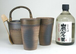 豪華酒器セット 陶芸作家 安藤嘉規作（米焼酎 巌窟王 720ｍｌ）焼酎ギフト