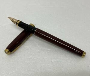 【ST19260MG】PARKER パーカー 万年筆 ペン先 585 F 赤系 フランス製 ※筆記未確認 筆記用具 ボールペン ワインレッド 全長:約12.8cm