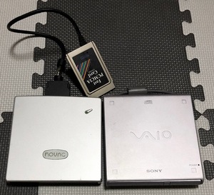 【ジャンク】 SONY ソニー VAIO 外付けCDドライブ PCGA-CD51 & NOVAC ノバック DVD/CD Station DVD-ROMドライブ ST2501DP 【説明必読】 