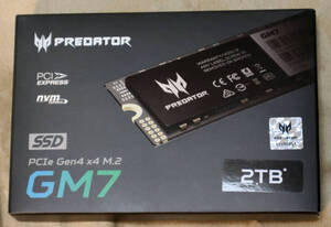 【未開封新品】Acer Predator GM7 2TB NVMe SSD PCI-Ex Gen.4 高速内蔵SSD