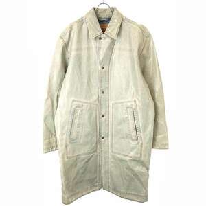 DIESEL ディーゼル 22AW D-ROKU-LONG-FSB ライニングデザインコーティングデニムコート 007HG インディゴブルー XXL ITAMJ2I602QU