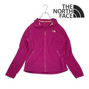 10T187☆ THE NORTH FACE ノースフェイス POLARTEC ルビーピンク 綺麗な色味です◎ ジップアップ フリース ボアジャケット トレッキング M