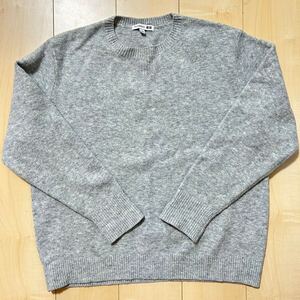 美品　UNIQLO　ユニクロ　JWANDERSON　スフレヤーン　モックネック　セーター　ニット　レディース　Mサイズ　グレー　251-432708