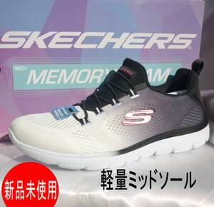 新品◆送料無料◆25cm(24.5cm相当)スケッチャーズ Skechers グラデーション レディーススリッポン