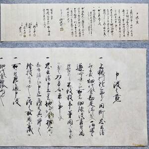 古文書 嘉永二年 申渡之覚 …山本 御役所 未解読 詳細不明 上伊那郡上穂村 長野県