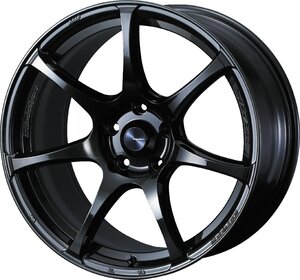 ウェッズスポーツ SA75R ホイール1本 18X8.0J 5H 114.3 +42 ハイパーブラッククリア2 (HBC2)