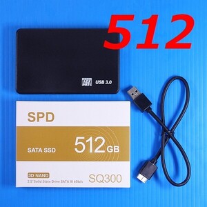 【SSD 512GB】SPD SQ300-SC512GD w/USBポータブルケース