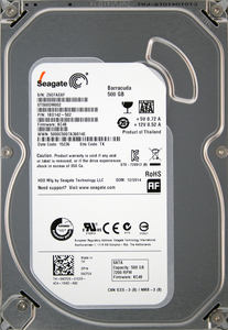 Seagate ST500DM002-1BD142 DP/N 09CF26 3.5インチ SATA600 500GB 981回 15497時間