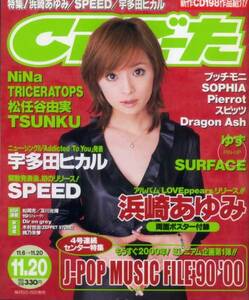 CDでーた 1999.11.20 浜崎あゆみ SPEED 宇多田ヒカル TRICERATOPS NiNa ゆず SURFACE TSUNKU 松任谷由美 aiko DEEN Tina WANDS Dragon Ash