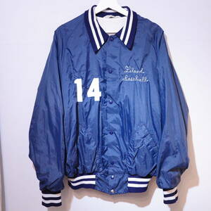 80s vintage ナイロン スタジアムジャンパー XLサイズ表記 MADE IN USA Don Alleson Athletic Stadium jacket