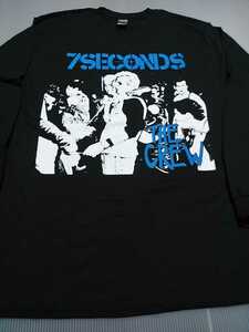 7SECONDS 長袖 Tシャツ the crew 黒L ロンT / descendents husker du bad brains black flag minor threat bad religion life sentence