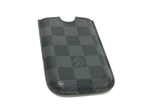 1円 LOUIS VUITTON ルイヴィトン N62667 ダミエグラフィット エテュイ iPhoneケース iPodケース 携帯ケース メンズ ブラック系 FK2424