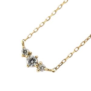 【jv462】ダイヤモンド ネックレス/0.1ct/K10YG イエローゴールド/未使用