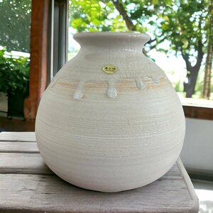 【FU10】清水焼 壺 花器 花瓶 花生け フラワーベース 陶器 骨董品