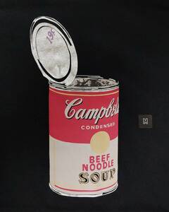 2018 OPEN缶 UNIQLO×Andy Warhol コラボ SPRZ NY T 丸首 半袖 黒 前左袖プリント『Campbell‘s BEEF NOODLE SOUP』M・身幅約50cm※未使用