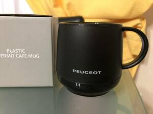 【2222.PEUGEOT プジョー プラサーモカフェマグ PLASTIC THERMO CAFE MUG マグカップ 未使用新品】