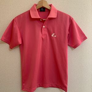 【USED】LUCENT ルーセント　半袖ポロシャツメンズ SSサイズ　ピンク　テニスウェア　トレーニングウェア　日本製