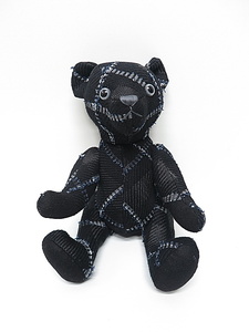 SALE30%OFF/Ground Y・グラウンドワイ/Big plaid Teddy bear large/BLACK