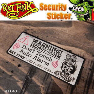 Rat Fink ラットフィンク Security Sticker セキュリティステッカー シール 盗難防止 RDF048