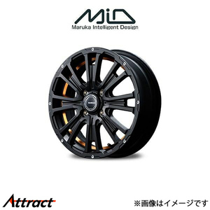 MID ガルシア SSリボルバーKC アルミホイール 1本 フレアカスタムスタイル MJ系(12×4J 4-100 INSET42 アンダーカットオレンジ)GARCIA