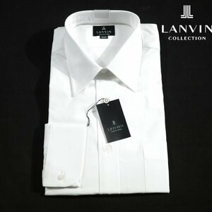 新品1円～★定価1.2万 LANVIN COLLECTION ランバン コレクション メンズ 日本製 コットン綿100% 長袖レギュラーカラーシャツ 39-84◆8142◆