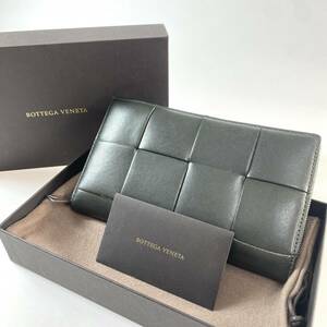 ボッテガヴェネタ BOTTEGA VENETA メンズ マキシ カセット ラウンドファスナー カーキ 長財布 651368