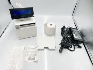 ◆10163)動作品　EPSON TM-m30 MODEL M335B レシート プリンター カスタマーディスプレイ DM-D30/ロール紙付き （辛2）