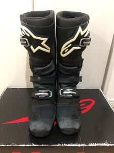 【美品】 alpinestars アルパインスターズ　Tech 7 Enduro Off-Road Boots 黒系/白系 ブラック系/ホワイト系 US10