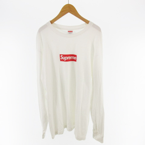 シュプリーム SUPREME 20AW Box Logo L/S Tee ボックスロゴ プリント 長袖 ロンTシャツ ホワイト 白 L メンズ