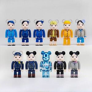 ＜ANAオリジナル＞BE@RBRICK for ANA　ANA創立70周年記念歴代制服コレクション　100% ベアブリックメディコム トイ フィギュア