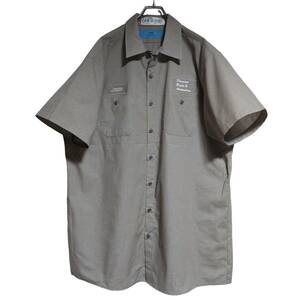 CiNTAS 半袖ワークシャツ size XL オーバーサイズ ブラウングレー ゆうパケットポスト可 胸 ワッペン Discount 古着 洗濯 プレス済 652