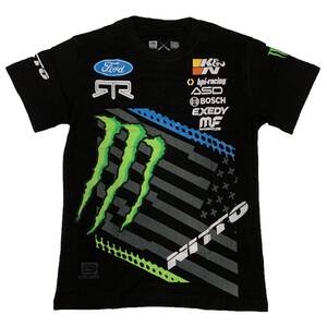 Vaughn Gittin Jr ECKO UNLTD Type2モンスターエナジースポンサードRTR Tシャツ（ブラック）(S)【並行輸入品】