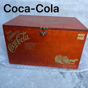 ♪♪⑪希少 当時物 Coca-Cola コカコーラ 100周年記念 木箱 空瓶 ガラスボトル☆