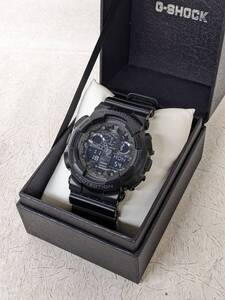 kk489● 【動品】カシオ/Casio G-SHOCK クォーツ式アナデジメンズ腕時計 45mm ジーショック GA-100CF 耐磁/60