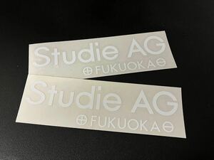 Studie AG ロゴステッカー　2枚　ホワイト